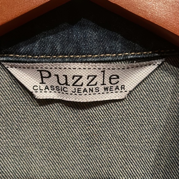 Puzzle Jean Wear Denim Vest- Size Small💙 - Picture 5 of 7